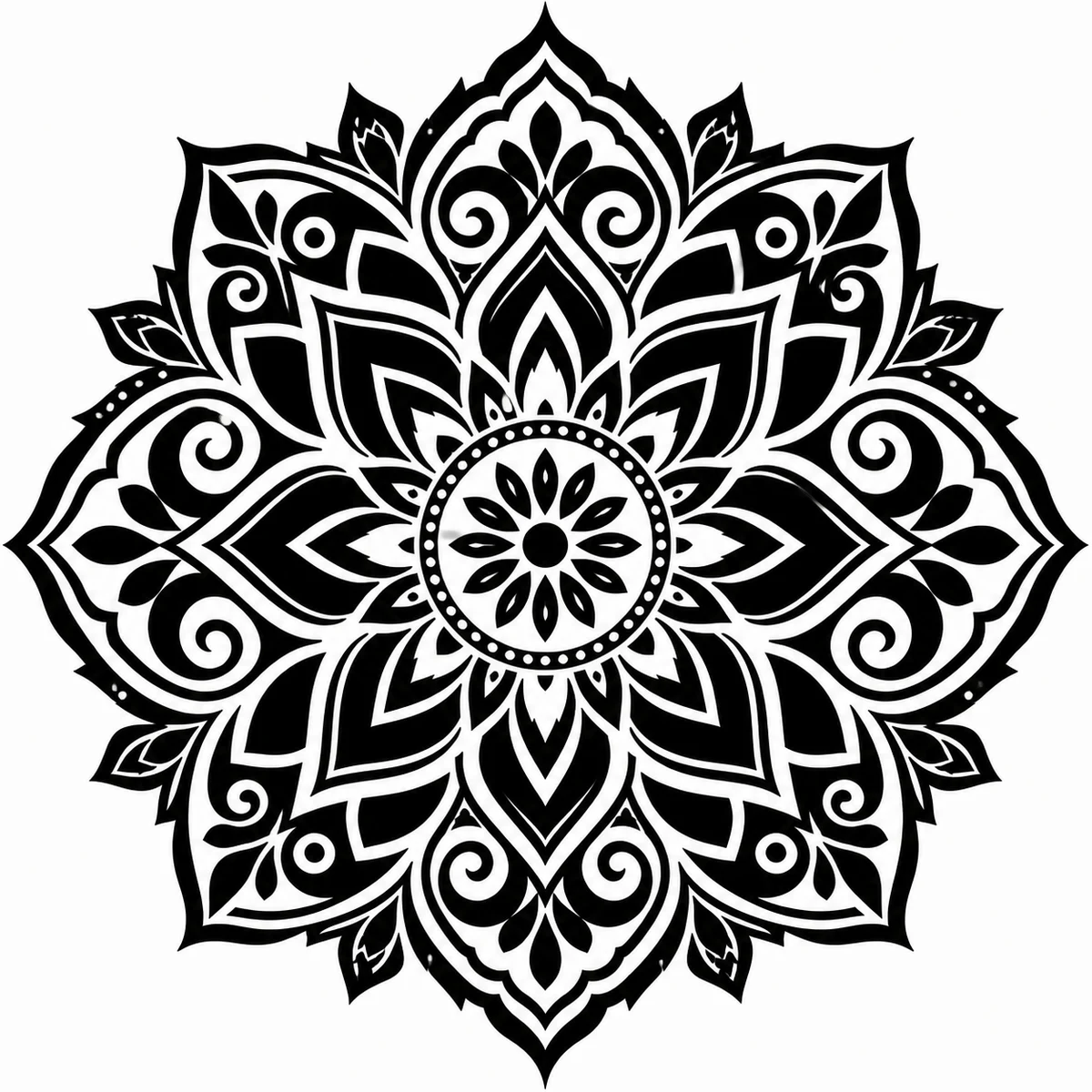 Blackwork tattoo design, second example