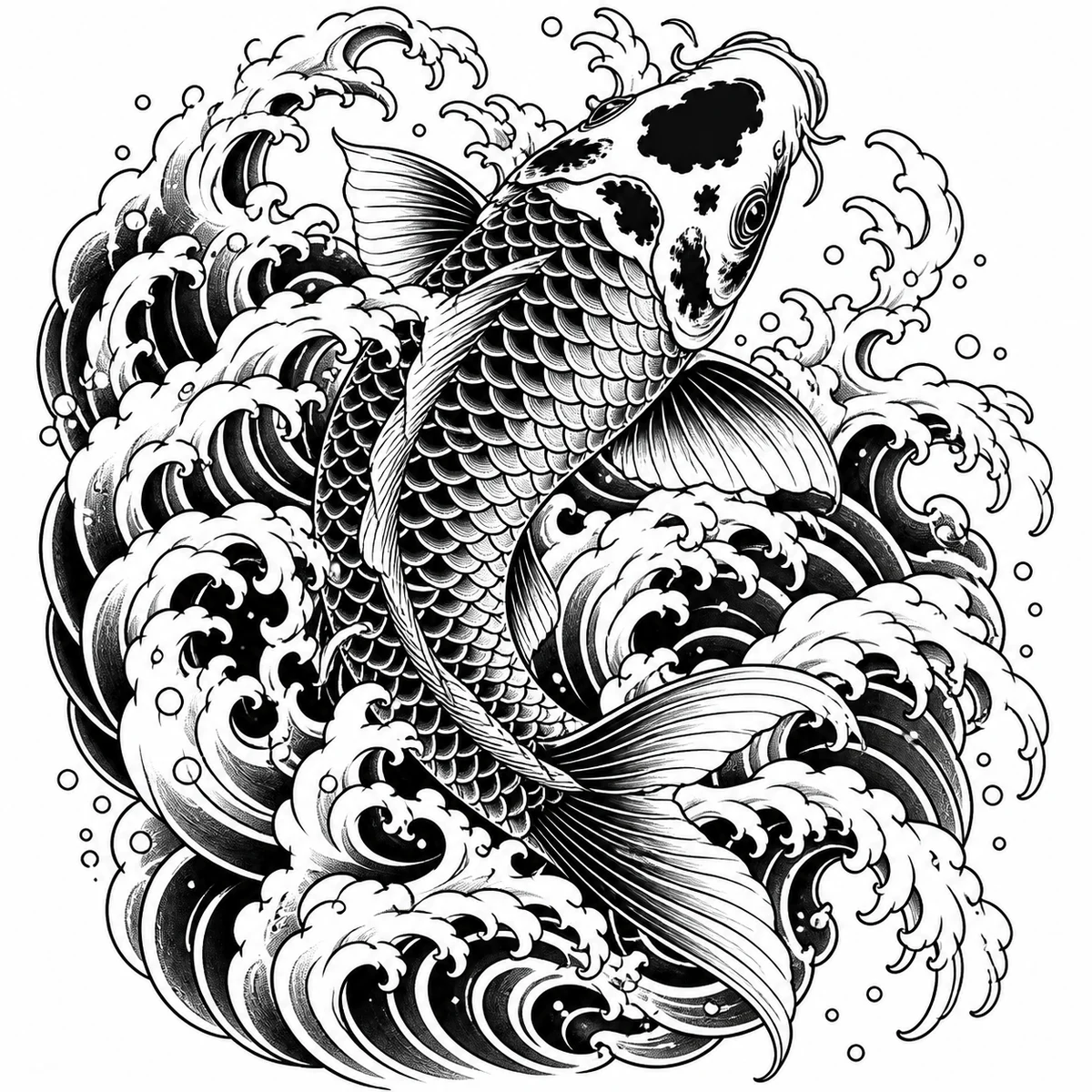 Japanese (Irezumi) tattoo design example